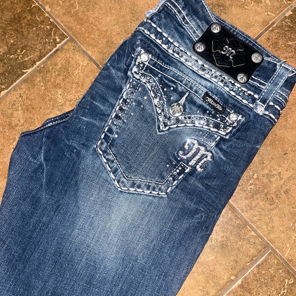 Miss Me Embellished Blue Jeans